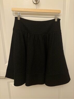 Diane Von Furstenberg Black Wool Blend A-Line Skirt Size 2
